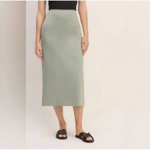 Everlane Women's Pencil Skirt in Sage Green